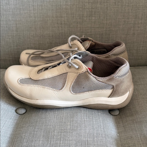 Prada Women’s America’s Cup Sneakers - Off White/Grey Size 40/10 - Picture 7 of 9
